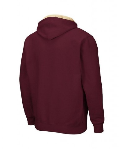 Men's Maroon Texas State Bobcats Arch and Logo 3.0 Full-Zip Hoodie $31.79 Sweatshirt