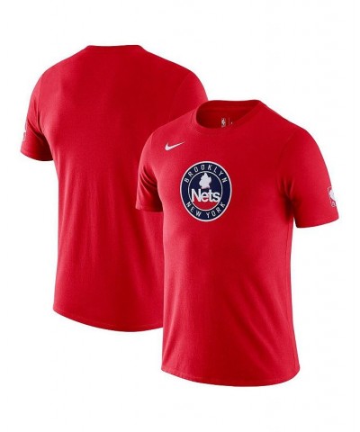 Men's Red Brooklyn Nets 2021/22 City Edition Essential Logo T-shirt $21.23 T-Shirts