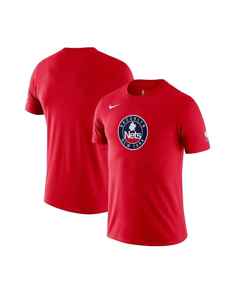 Men's Red Brooklyn Nets 2021/22 City Edition Essential Logo T-shirt $21.23 T-Shirts