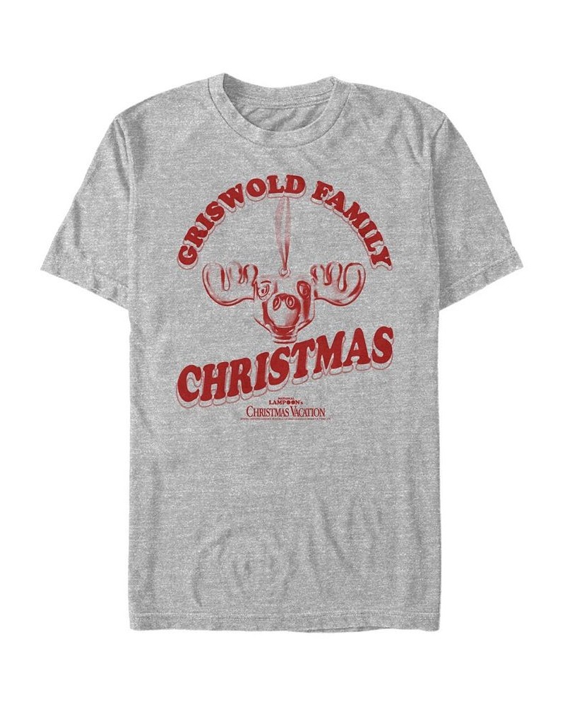 Men's National Lampoon Vacation Griswold Christmas Short Sleeve T-shirt Gray $18.54 T-Shirts