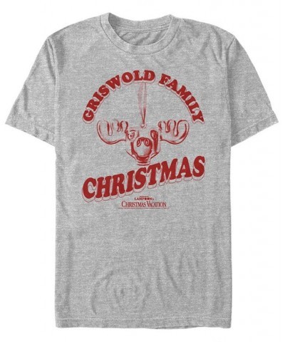 Men's National Lampoon Vacation Griswold Christmas Short Sleeve T-shirt Gray $18.54 T-Shirts