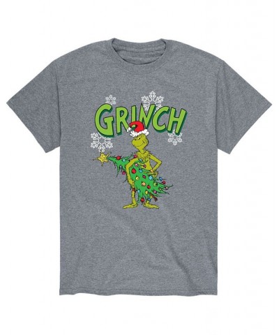 Men's Dr. Seuss The Grinch T-shirt Gray $15.40 T-Shirts