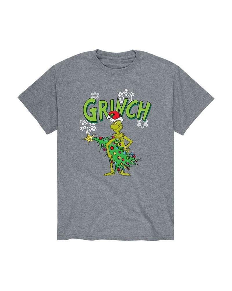 Men's Dr. Seuss The Grinch T-shirt Gray $15.40 T-Shirts