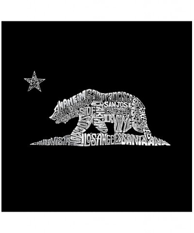 Men's Word Art Long Sleeve T-Shirt- California Bear Black $23.59 T-Shirts