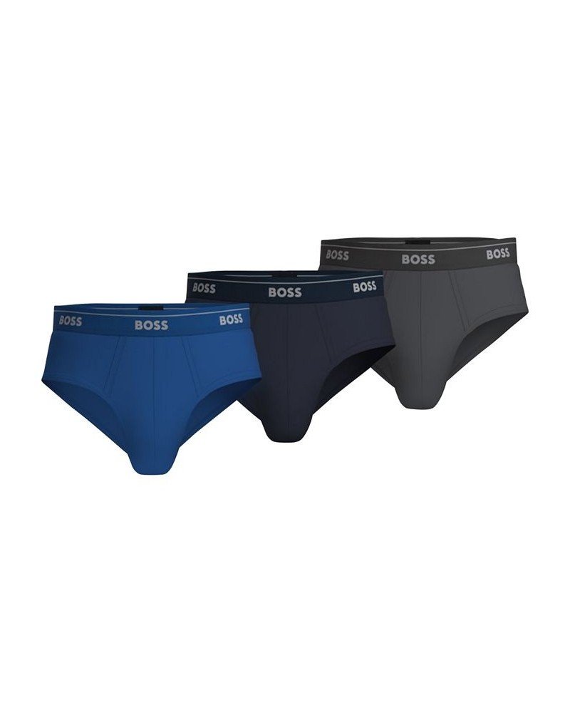 Men's 3-Pk. Classic Assorted Color Solid Briefs Blue $20.80 Underwear