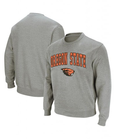 Men's Heather Gray Oregon State Beavers Arch & Logo Crew Neck Sweatshirt $24.90 Sweatshirt