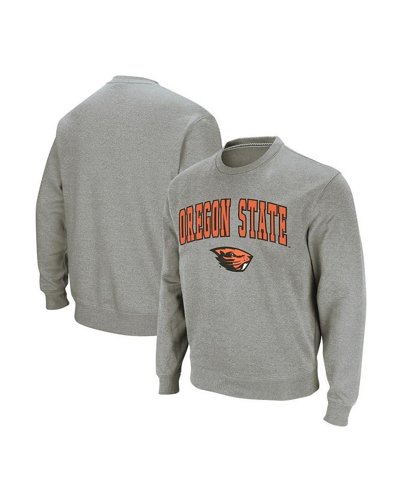 Men's Heather Gray Oregon State Beavers Arch & Logo Crew Neck Sweatshirt $24.90 Sweatshirt