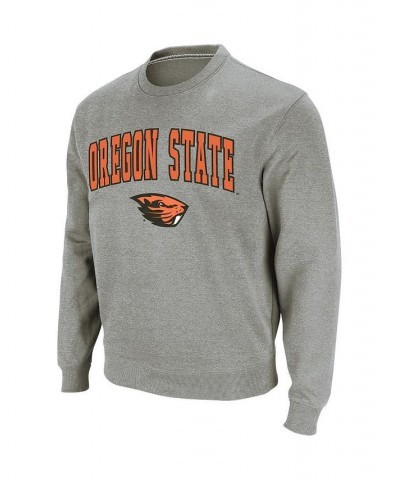 Men's Heather Gray Oregon State Beavers Arch & Logo Crew Neck Sweatshirt $24.90 Sweatshirt