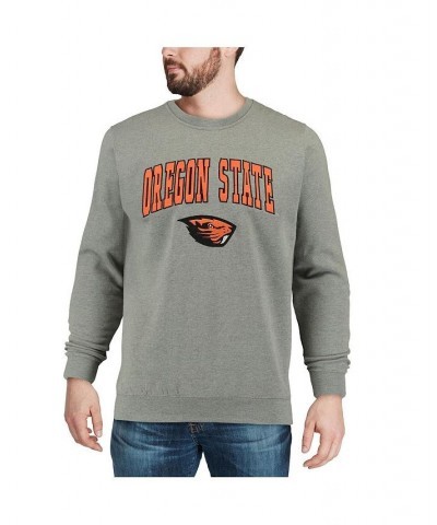 Men's Heather Gray Oregon State Beavers Arch & Logo Crew Neck Sweatshirt $24.90 Sweatshirt