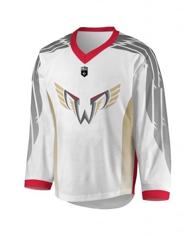 Men's White, Gray Philadelphia Wings Replica Jersey $61.25 Jersey