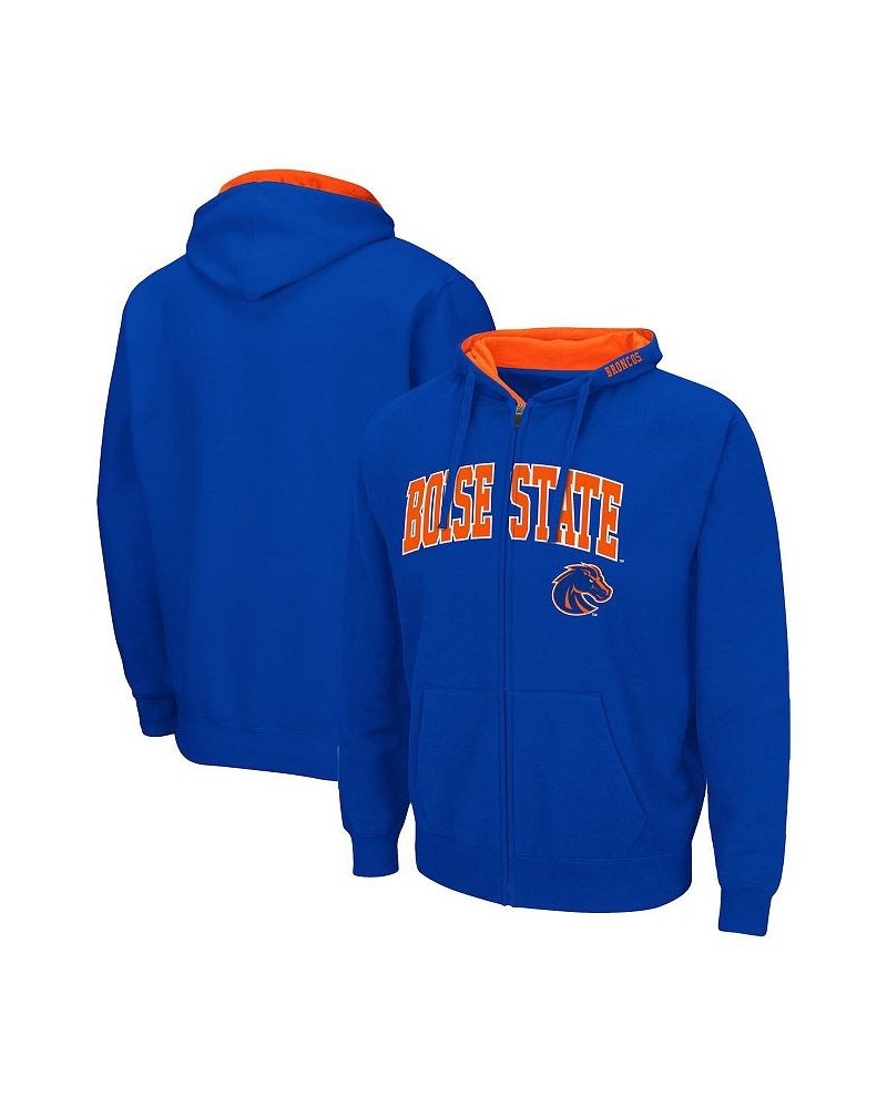 Men's Royal Boise State Broncos Arch and Logo 3.0 Full-Zip Hoodie $32.39 Sweatshirt