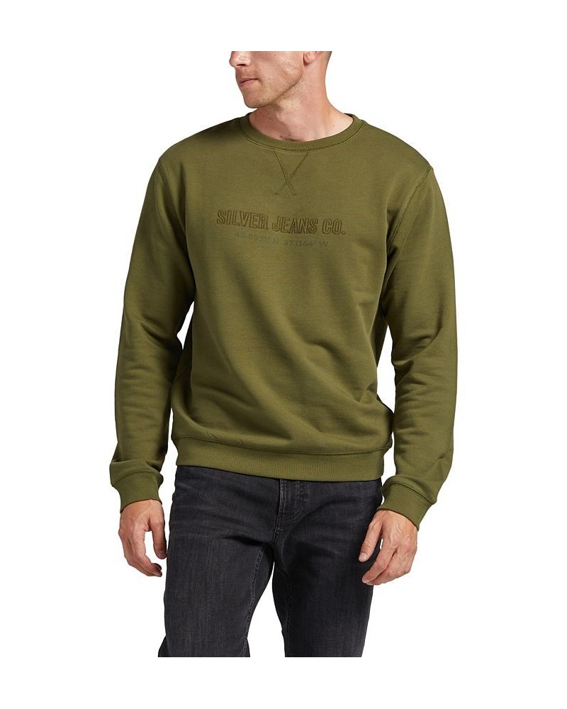 Men's Crewneck Sweatshirt Green $25.52 Sweatshirt