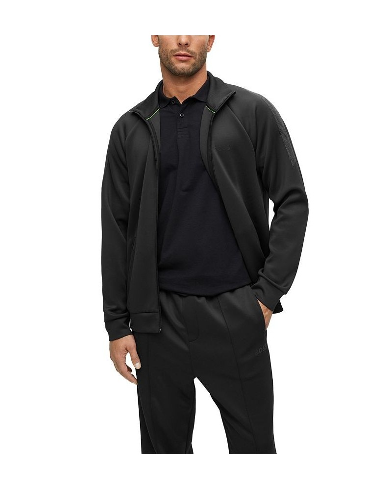 BOSS Men's Logo Detail Relaxed-Fit Zip-Up Sweatshirt Black $82.56 Sweatshirt