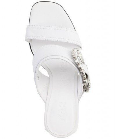 Women's Sylvie Slip-On Buckled Sandals White $47.70 Shoes