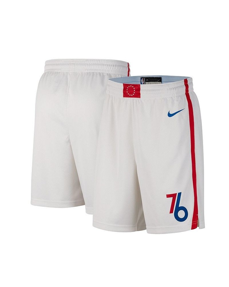 Men's White, Blue Philadelphia 76ers 2022/23 City Edition Swingman Shorts $45.00 Shorts