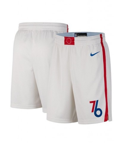 Men's White, Blue Philadelphia 76ers 2022/23 City Edition Swingman Shorts $45.00 Shorts