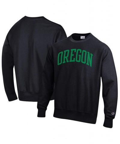 Men's Black Oregon Ducks Arch Reverse Weave Pullover Sweatshirt $43.34 Sweatshirt