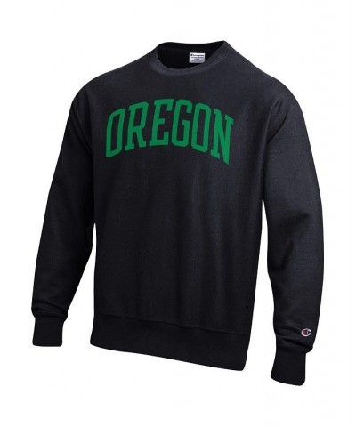 Men's Black Oregon Ducks Arch Reverse Weave Pullover Sweatshirt $43.34 Sweatshirt