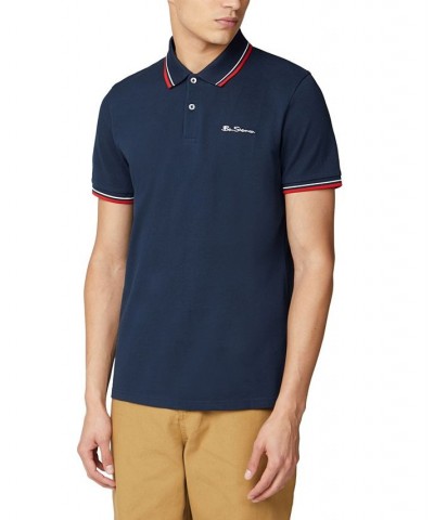 Men's Signature Tipped Short-Sleeve Polo Shirt PD05 $41.83 Polo Shirts