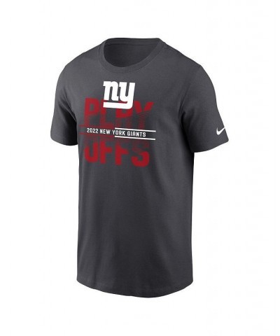 Men's Anthracite New York Giants 2022 NFL Playoffs Iconic T-shirt $22.09 T-Shirts