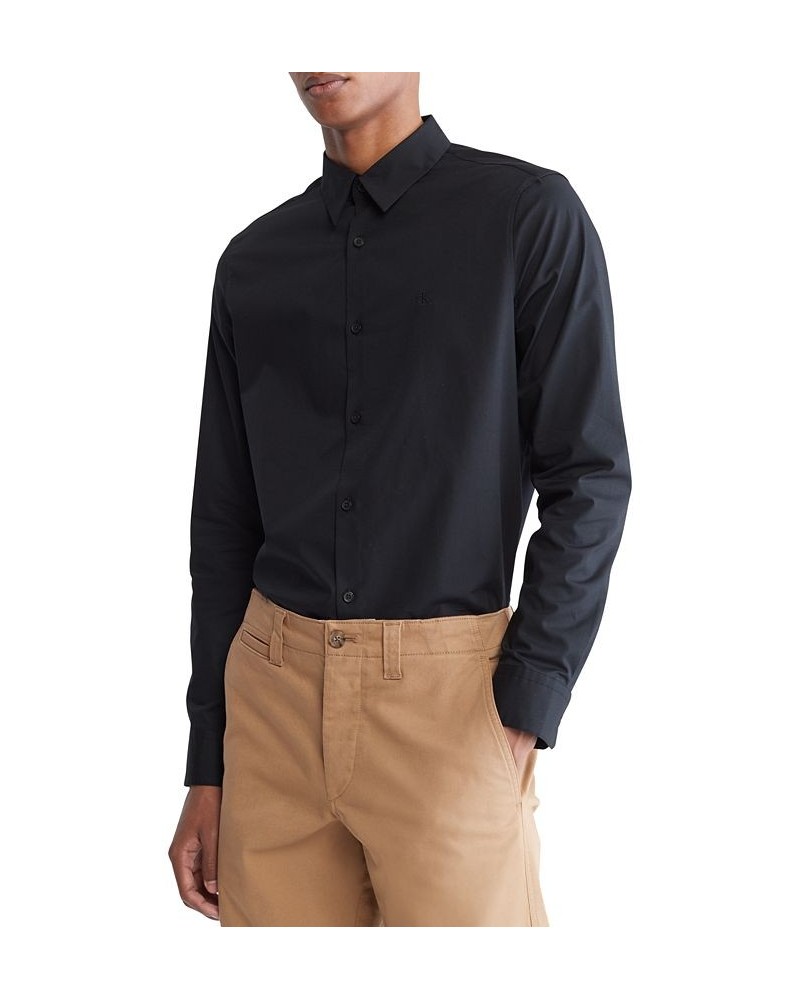 Men’s Slim-Fit Refined Button-Down Shirt Black $36.70 Shirts