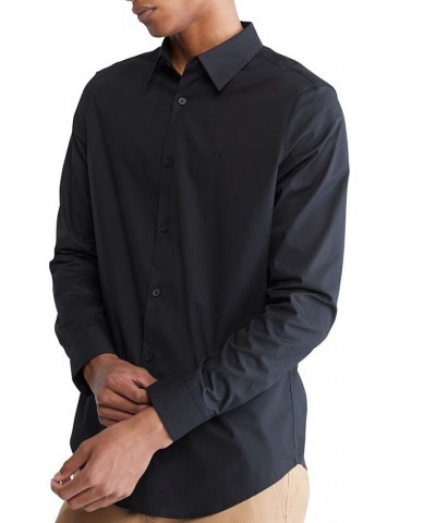 Men’s Slim-Fit Refined Button-Down Shirt Black $36.70 Shirts