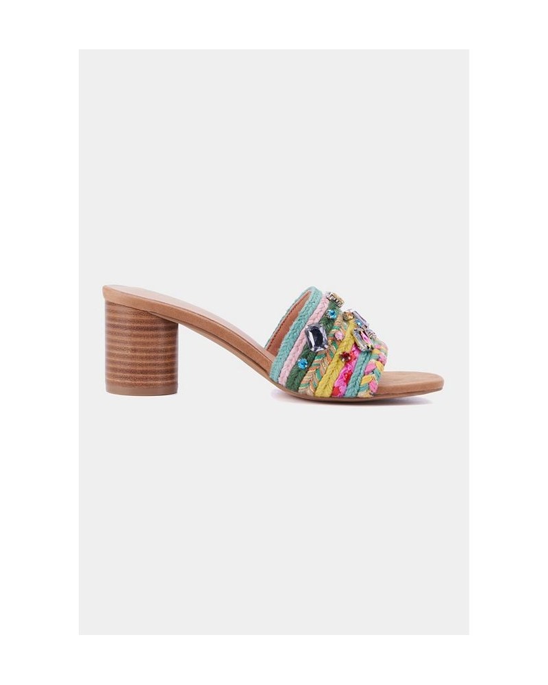 Raquelle Women's Wood Heel Mule Multi $30.64 Shoes