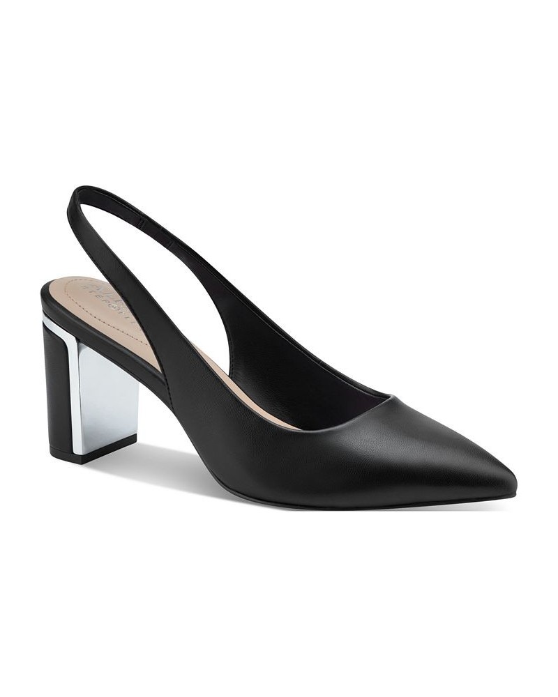 Women's Janne Slingback Pumps Black $35.80 Shoes