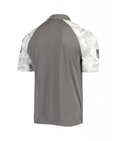 Men's Gray, Camo Nebraska Huskers OHT Military-Inspired Appreciation Raglan Zoomie Polo Shirt $34.79 Polo Shirts