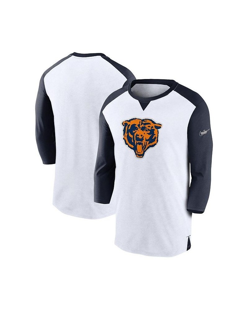 Men's White, Navy Chicago Bears Rewind 3/4-Sleeve T-shirt $26.95 T-Shirts