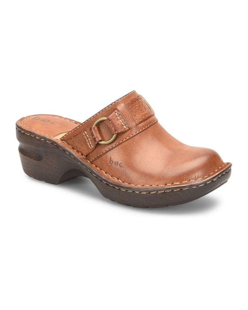 Women's Polly Comfort Clog Tan/Beige $36.55 Shoes