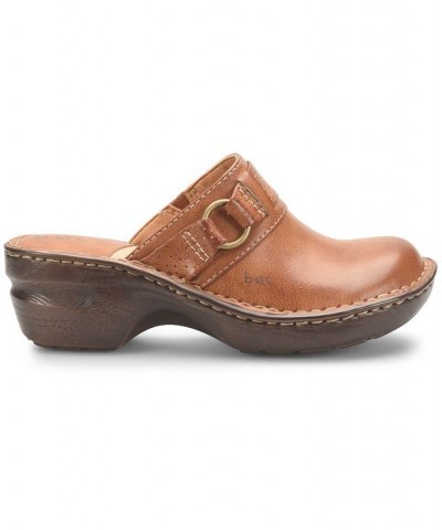 Women's Polly Comfort Clog Tan/Beige $36.55 Shoes