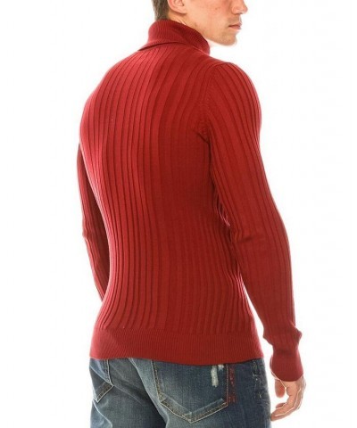 Men's Modern Ribbed Sweater Red $32.90 Sweaters