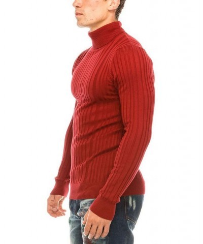 Men's Modern Ribbed Sweater Red $32.90 Sweaters