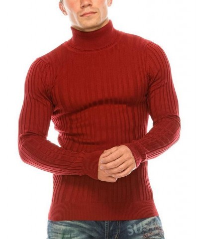 Men's Modern Ribbed Sweater Red $32.90 Sweaters