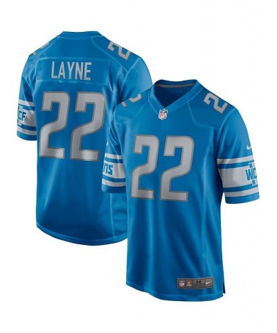 Men's Bobby Layne Blue Detroit Lions Game Retired Player Jersey $56.00 Jersey
