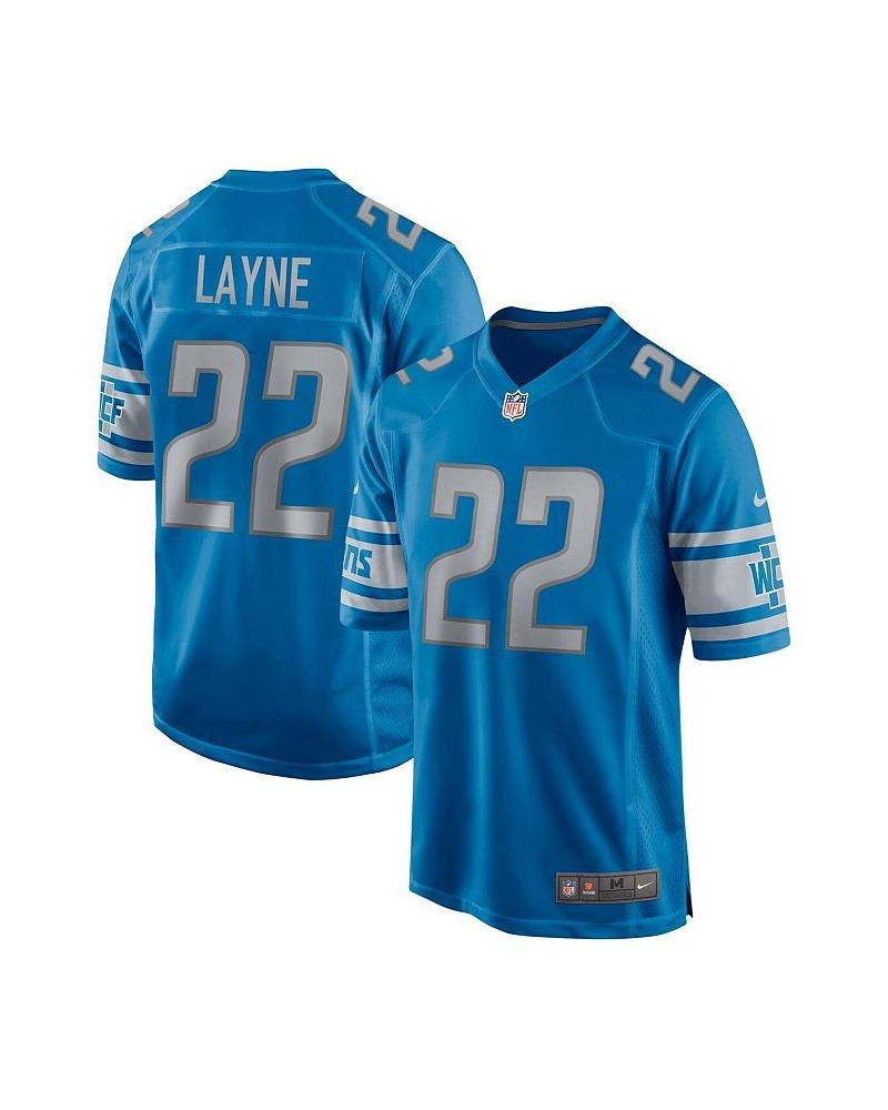 Men's Bobby Layne Blue Detroit Lions Game Retired Player Jersey $56.00 Jersey