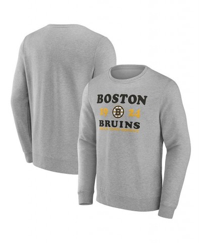 Men's Branded Heather Charcoal Boston Bruins Fierce Competitor Pullover Sweatshirt $28.00 Sweatshirt