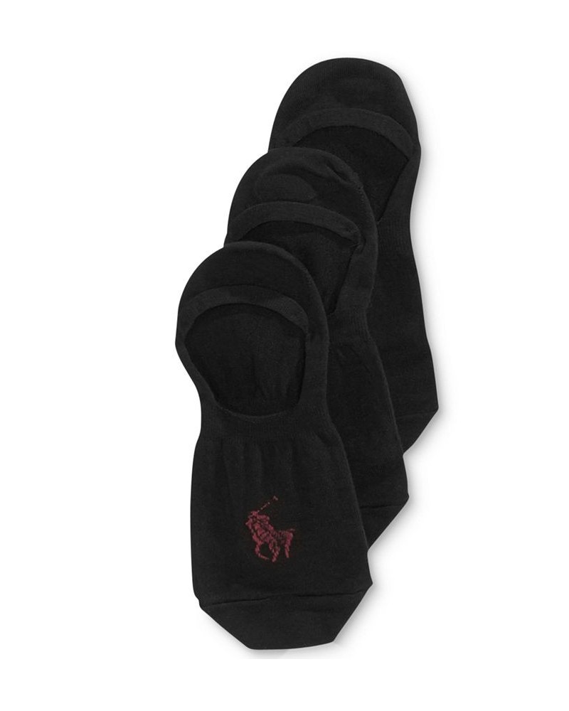 Ralph Lauren Men's No Show Liner Socks 3 Pack Black $21.60 Socks