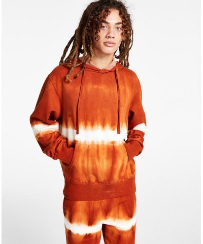 Men's Shibori Hoodie Brown $17.06 Sweatshirt