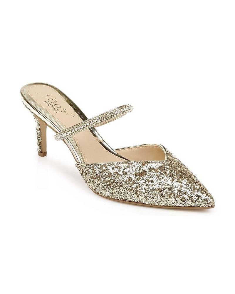 Women's Jan Evening Mule Gold $38.08 Shoes