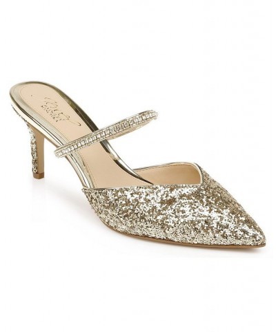 Women's Jan Evening Mule Gold $38.08 Shoes