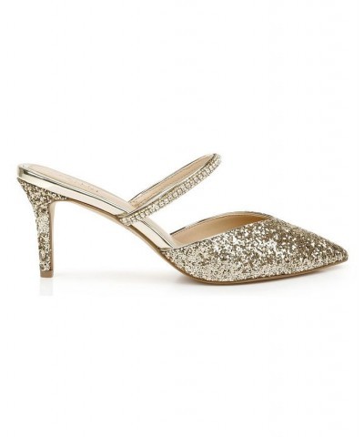 Women's Jan Evening Mule Gold $38.08 Shoes