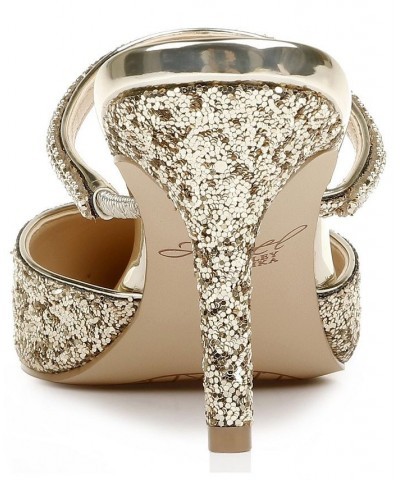 Women's Jan Evening Mule Gold $38.08 Shoes