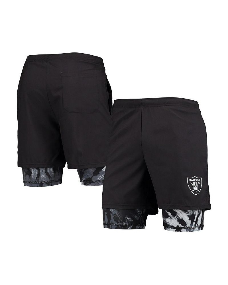 Men's Black Las Vegas Raiders Running Shorts $23.65 Shorts