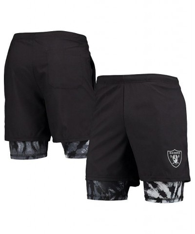 Men's Black Las Vegas Raiders Running Shorts $23.65 Shorts