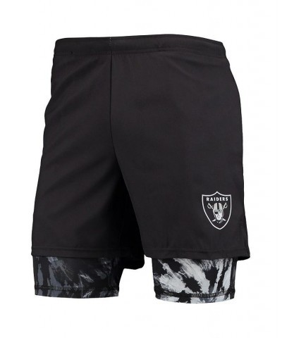 Men's Black Las Vegas Raiders Running Shorts $23.65 Shorts