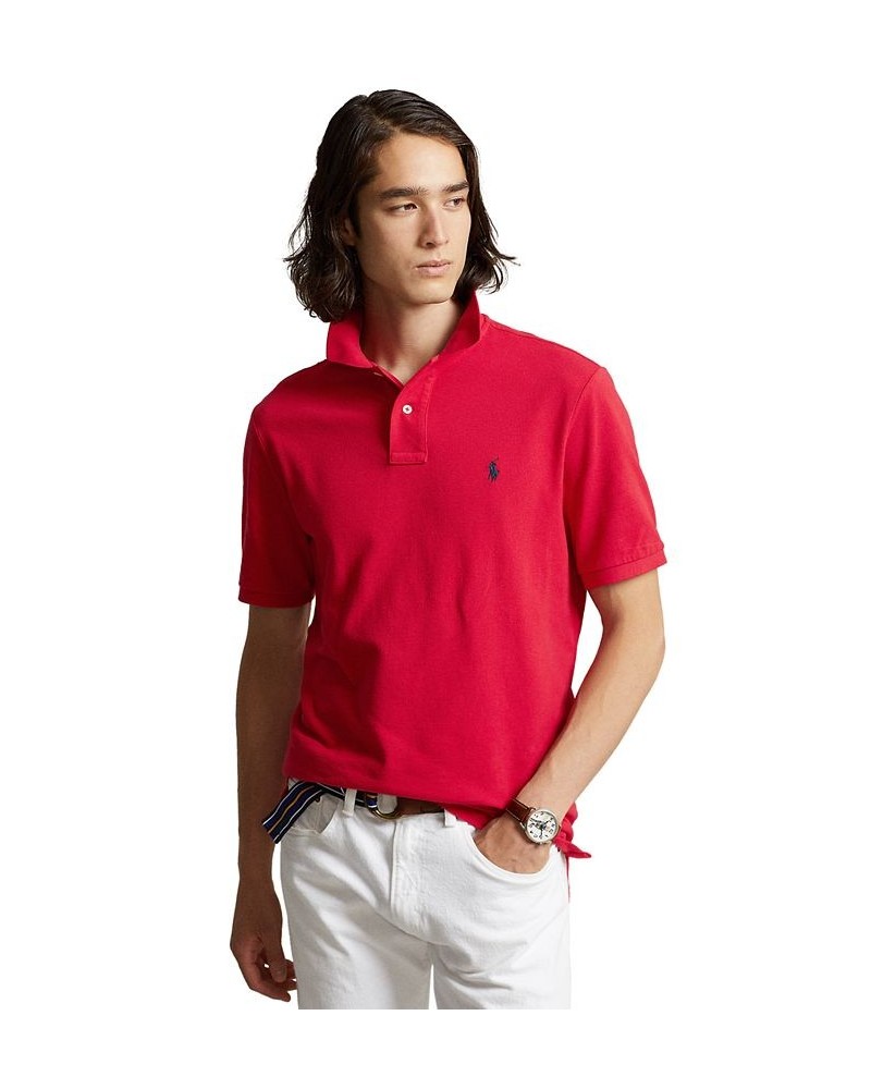 Men's Custom Slim Fit Mesh Polo RL 2000 Red $56.40 Polo Shirts