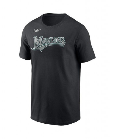 Men's Ivan Rodriguez Black Florida Marlins Cooperstown Collection Name and Number T-shirt $26.99 T-Shirts