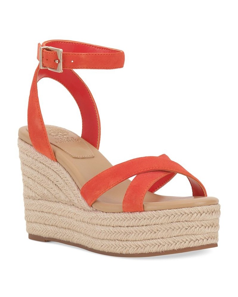 Fettana Ankle-Strap Espadrille Platform Wedge Sandals PD05 $45.15 Shoes